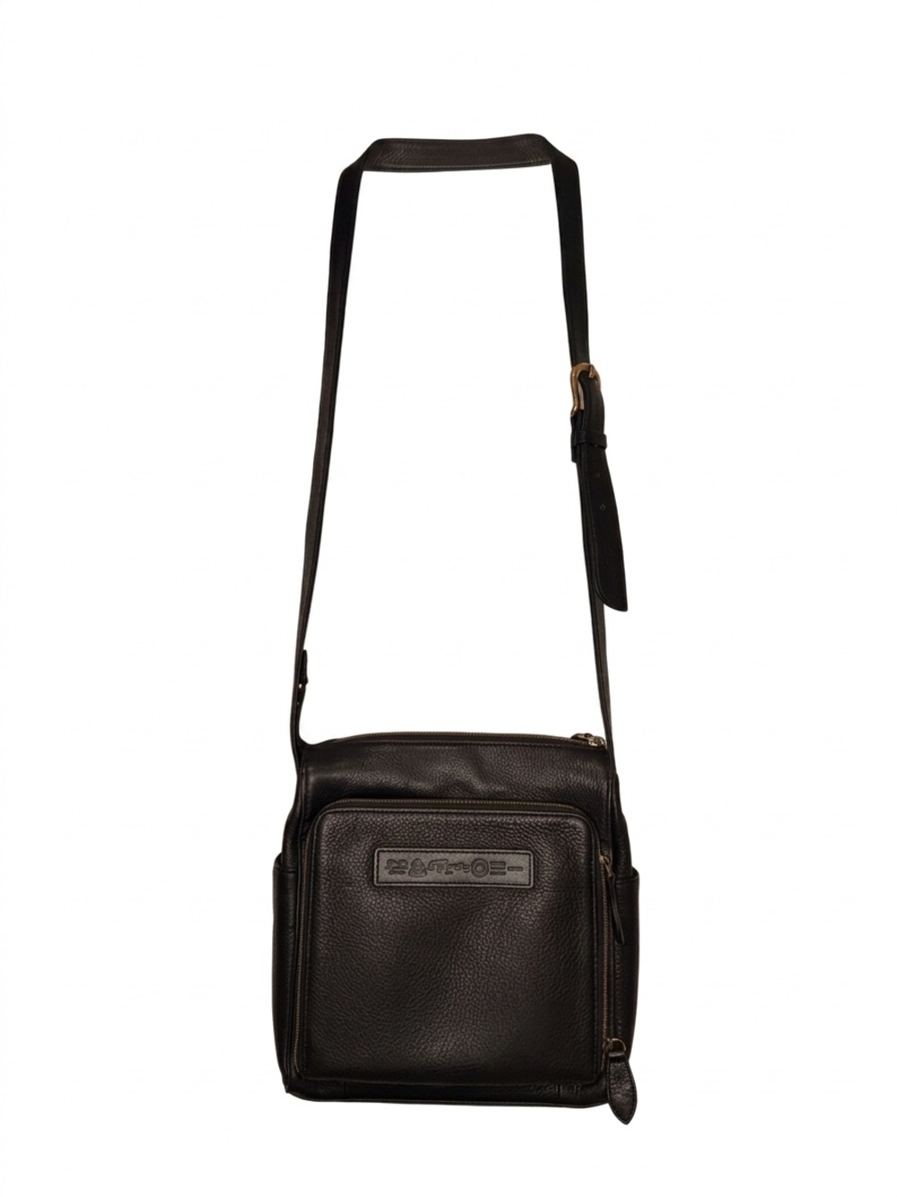 Vintage Fossil 1954 Classic Black Leather Crossbody Bag
